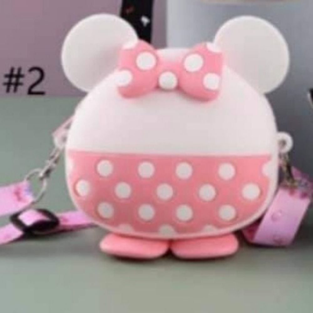 NEW PINK/WHITE MINNIE SHOULDER BAG